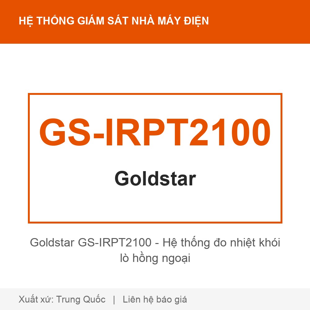 Goldstar GS-IRPT2100 - Hệ thống đo nhiệt khói lò hồng ngoại