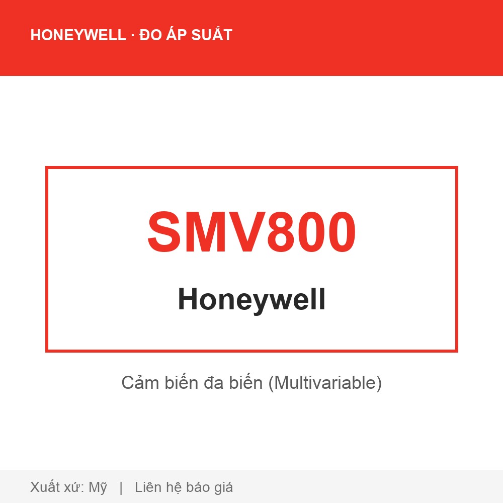 Honeywell SmartLine SMV800 — Cảm biến đa biến (Multivariable)