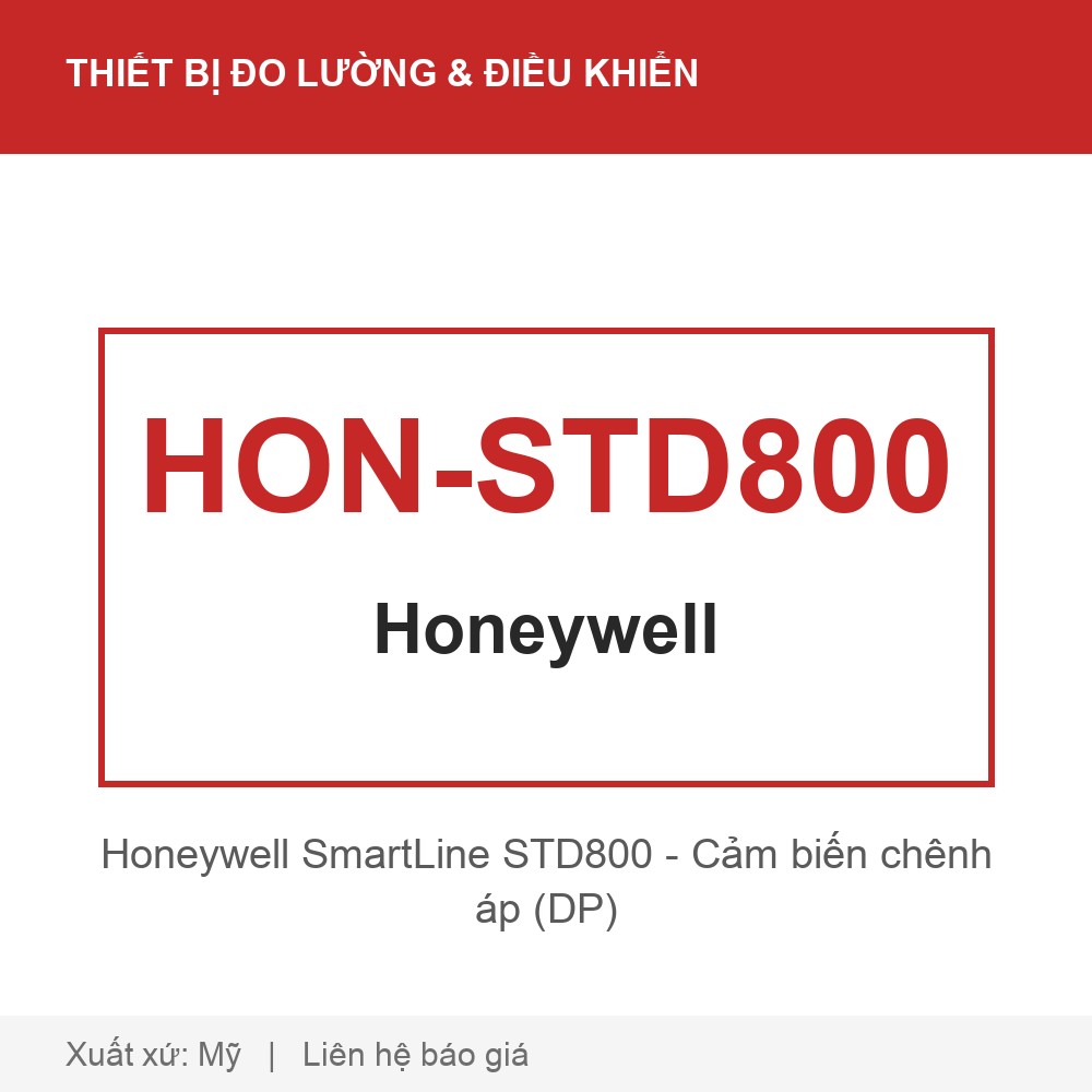 Honeywell SmartLine STD800 - Cảm biến chênh áp (DP)