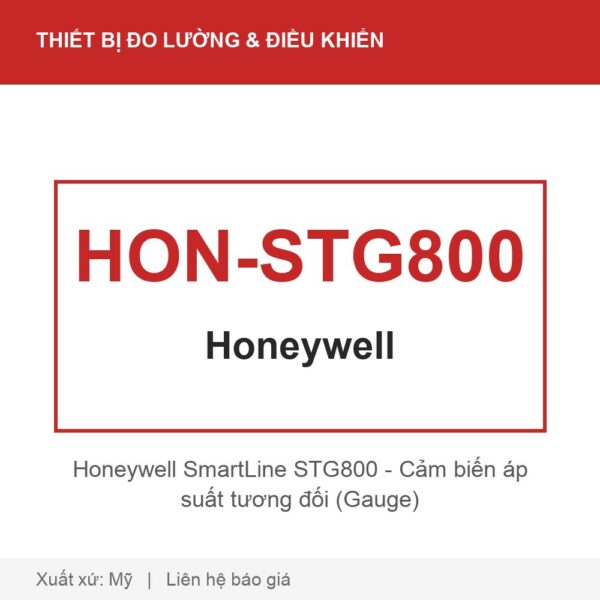 Honeywell SmartLine STG800 - Cảm biến áp suất tương đối (Gauge)