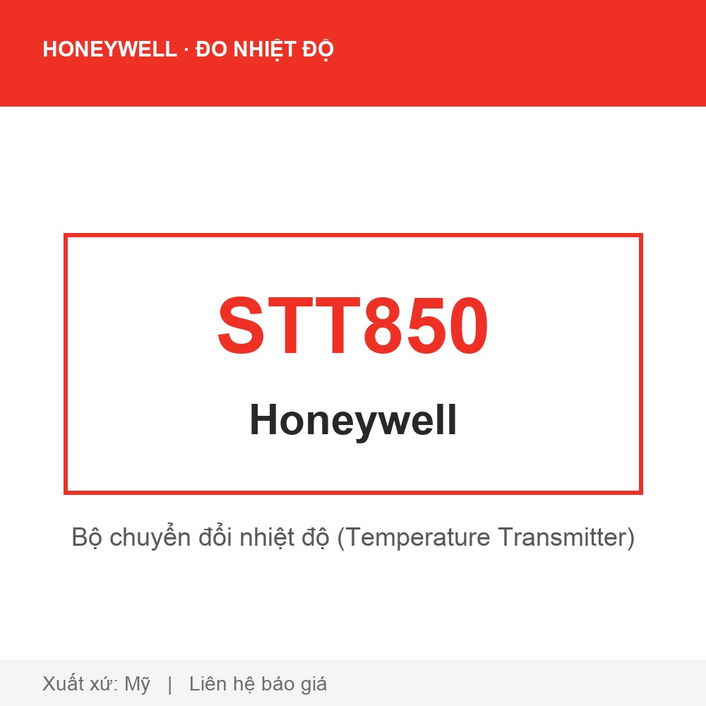 Honeywell SmartLine STT850 — Bộ chuyển đổi nhiệt độ thông minh