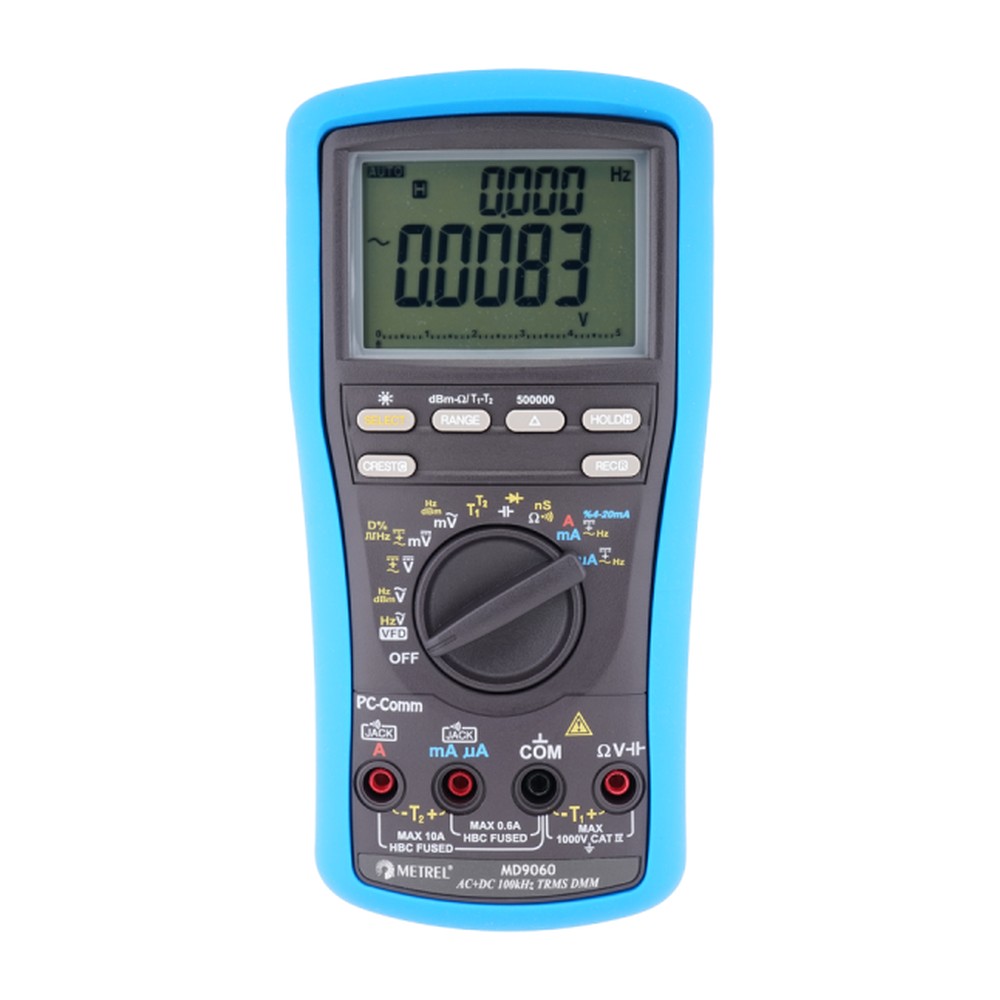 MD 9060 TRMS, 500.000 counts LCD, 100k Hz Voltage Bandwidth Heavy Duty Industrial Multimeter MD 9060 TRMS, 500.000 counts LCD, 100k Hz Voltage Bandwidth Heavy Duty Industrial Multimeter