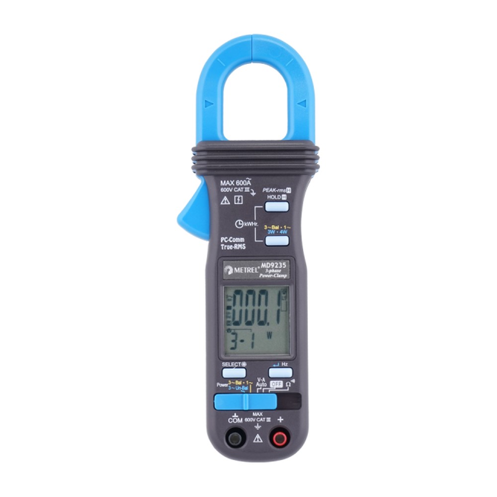 MD 9235 TRMS Power Clamp Meter, 3-Phase, Unbalanced-Load MD 9235 TRMS Power Clamp Meter, 3-Phase, Unbalanced-Load