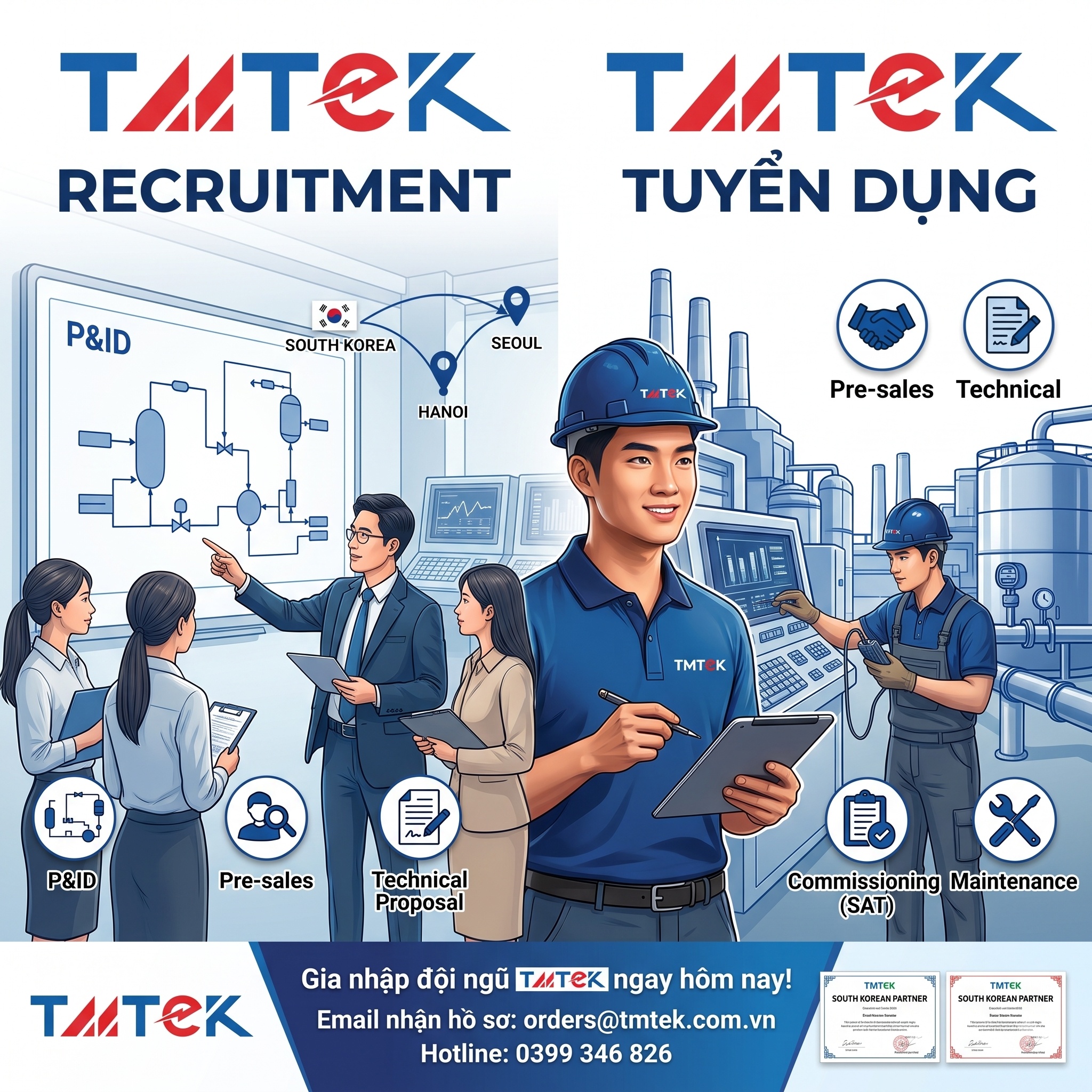 TMTEK tuyển dụng kỹ sư giải pháp và triển khai sản phẩm